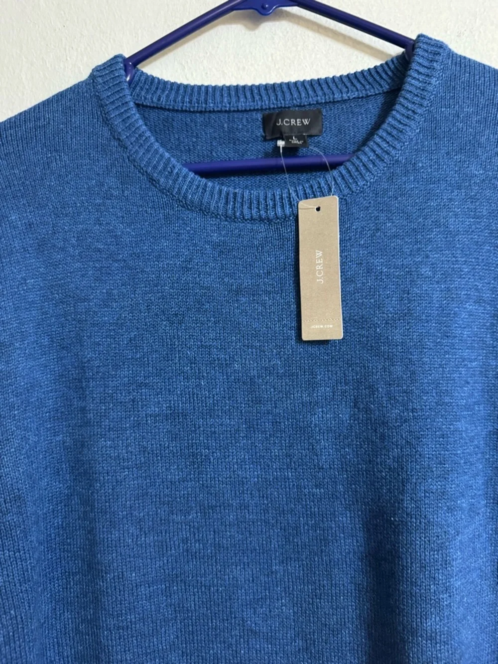 J. Crew Men's Crewneck Sweater in Blue Size L NWT